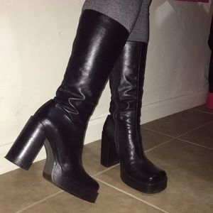 Buffy the Vampire Slayer leather platform heels